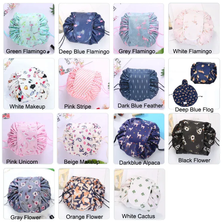 Portable Quick Drawstring Makeup Bag Travel Organizer