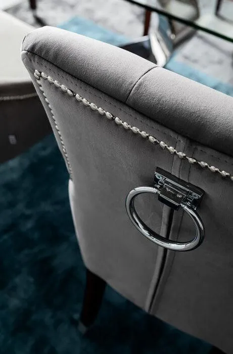 Prince Grey Velvet Chair