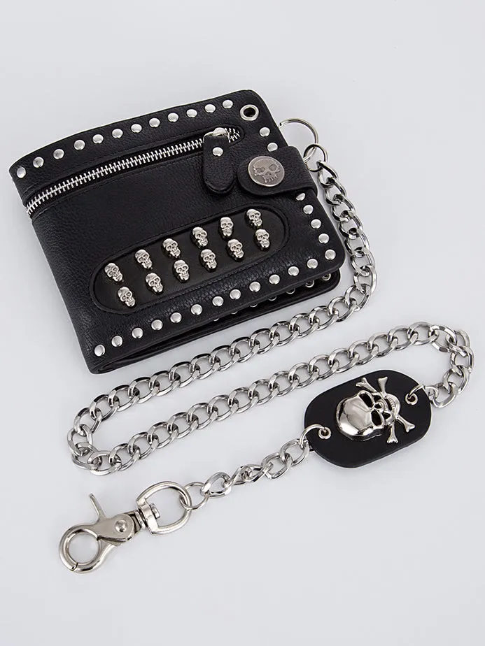 Punk Skull Anti-Theft Chain Wallet