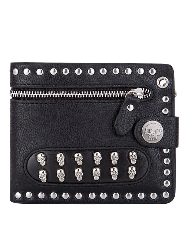 Punk Skull Anti-Theft Chain Wallet