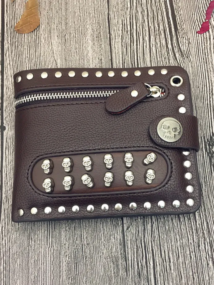 Punk Skull Anti-Theft Chain Wallet