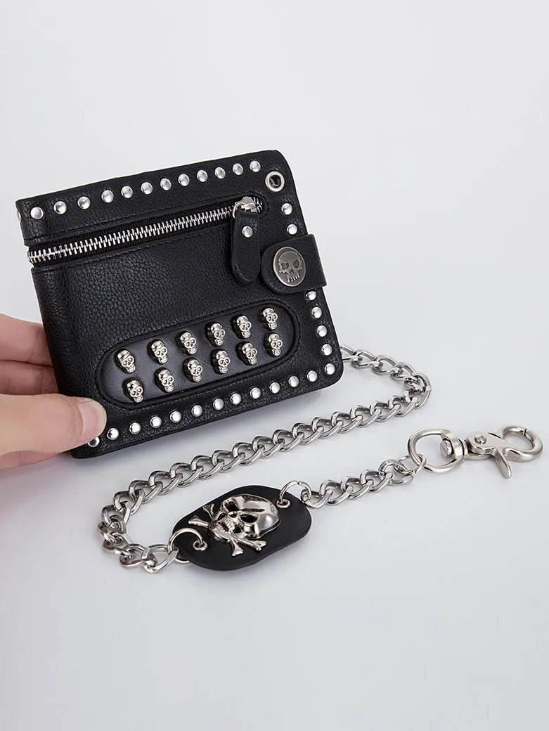 Punk Skull Anti-Theft Chain Wallet