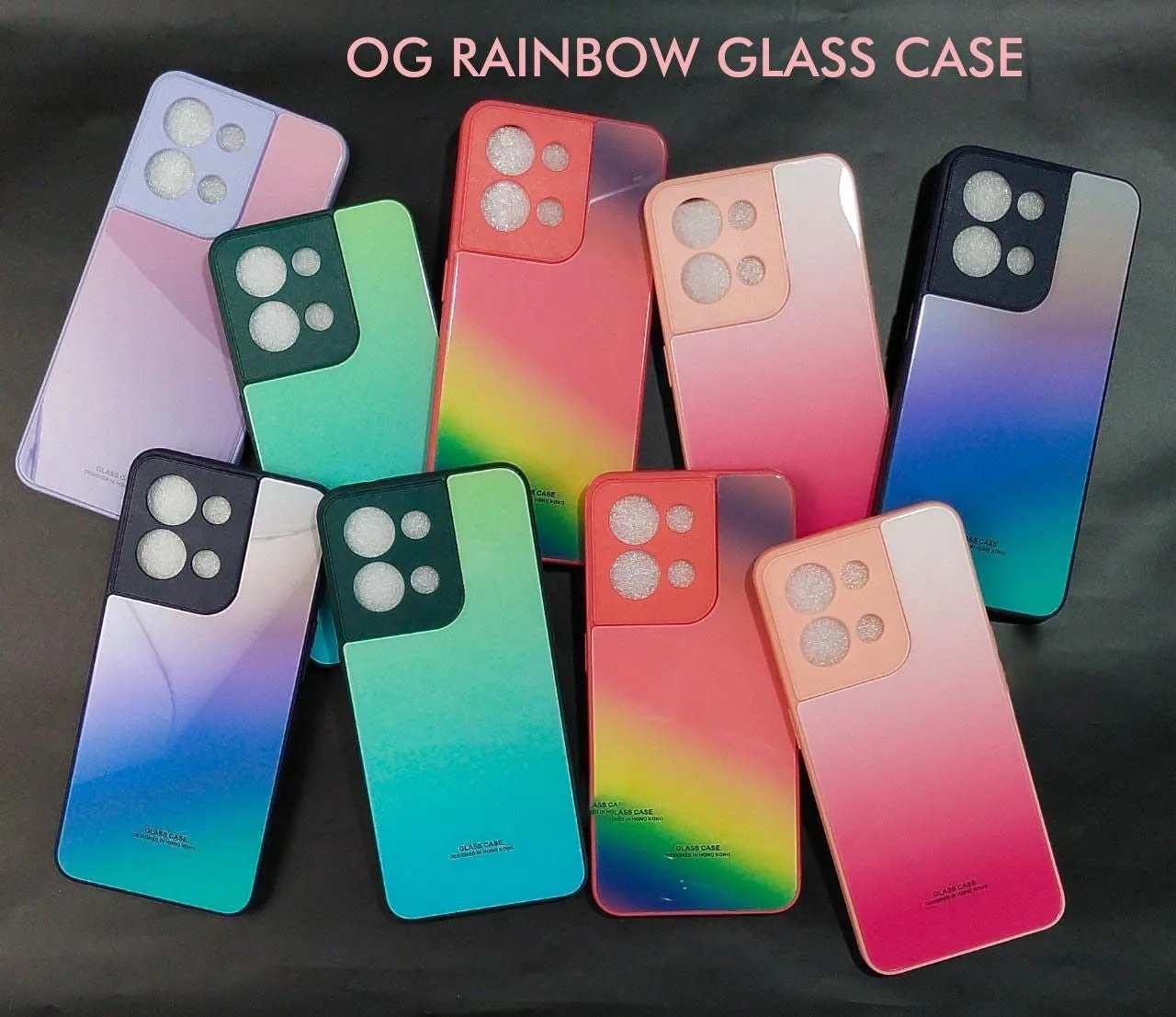 Rainbow Glass Hard Case For Oppo