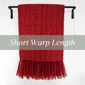 Red Handwoven Mohair Short Warp Throw