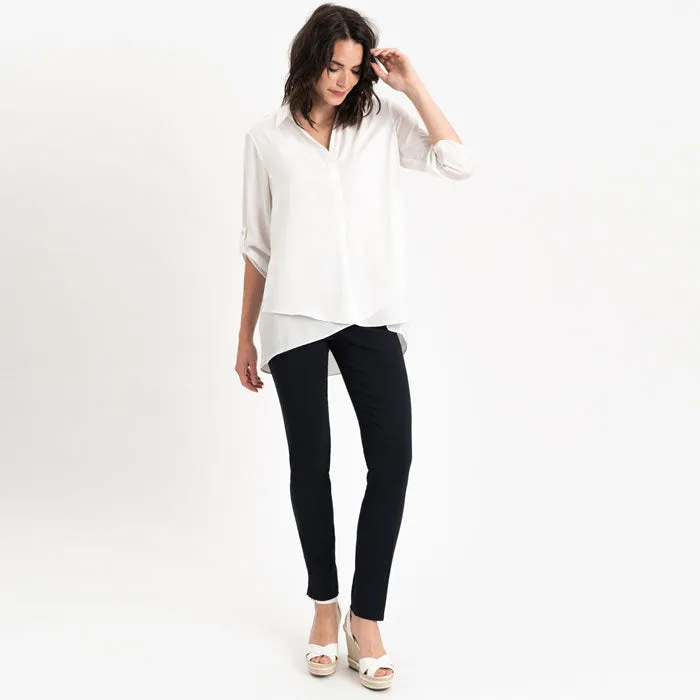 Renuar Long Sleeve Airflow Blouse - Crème