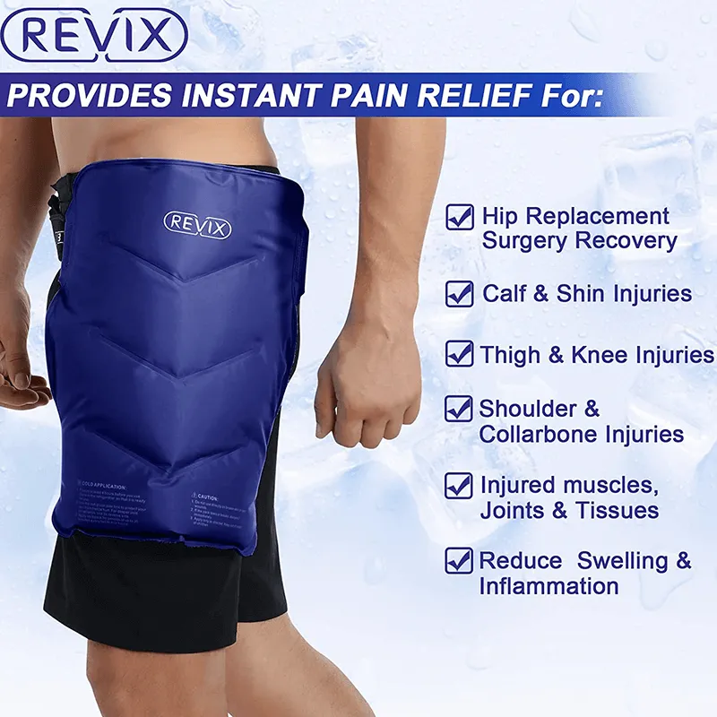 REVIX Hip Ice Pack Wrap After Surgery for Hip Bursitis Reusable Ice Pack for Hip Replacement Surgery