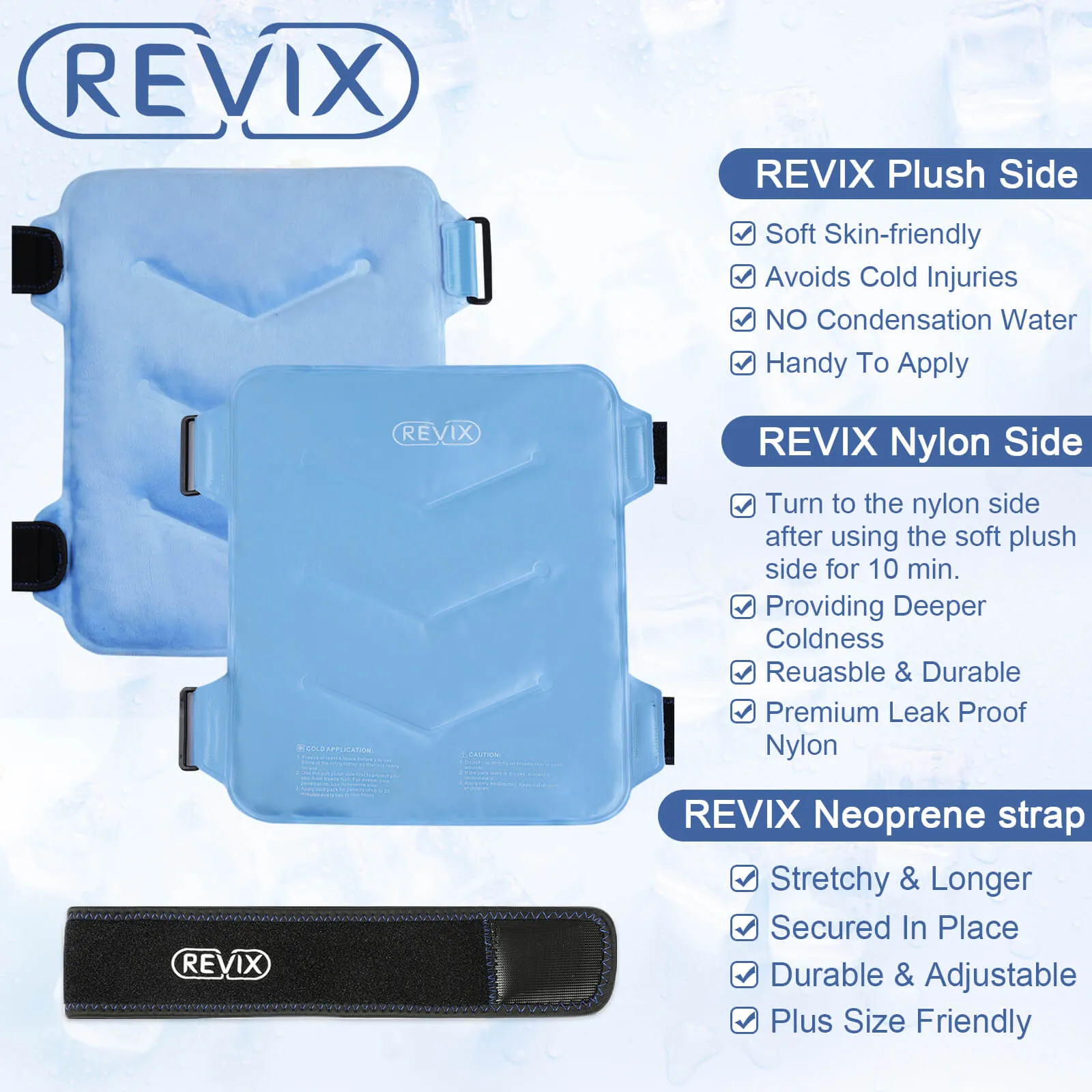 REVIX Hip Ice Pack Wrap After Surgery for Hip Bursitis Reusable Ice Pack for Hip Replacement Surgery