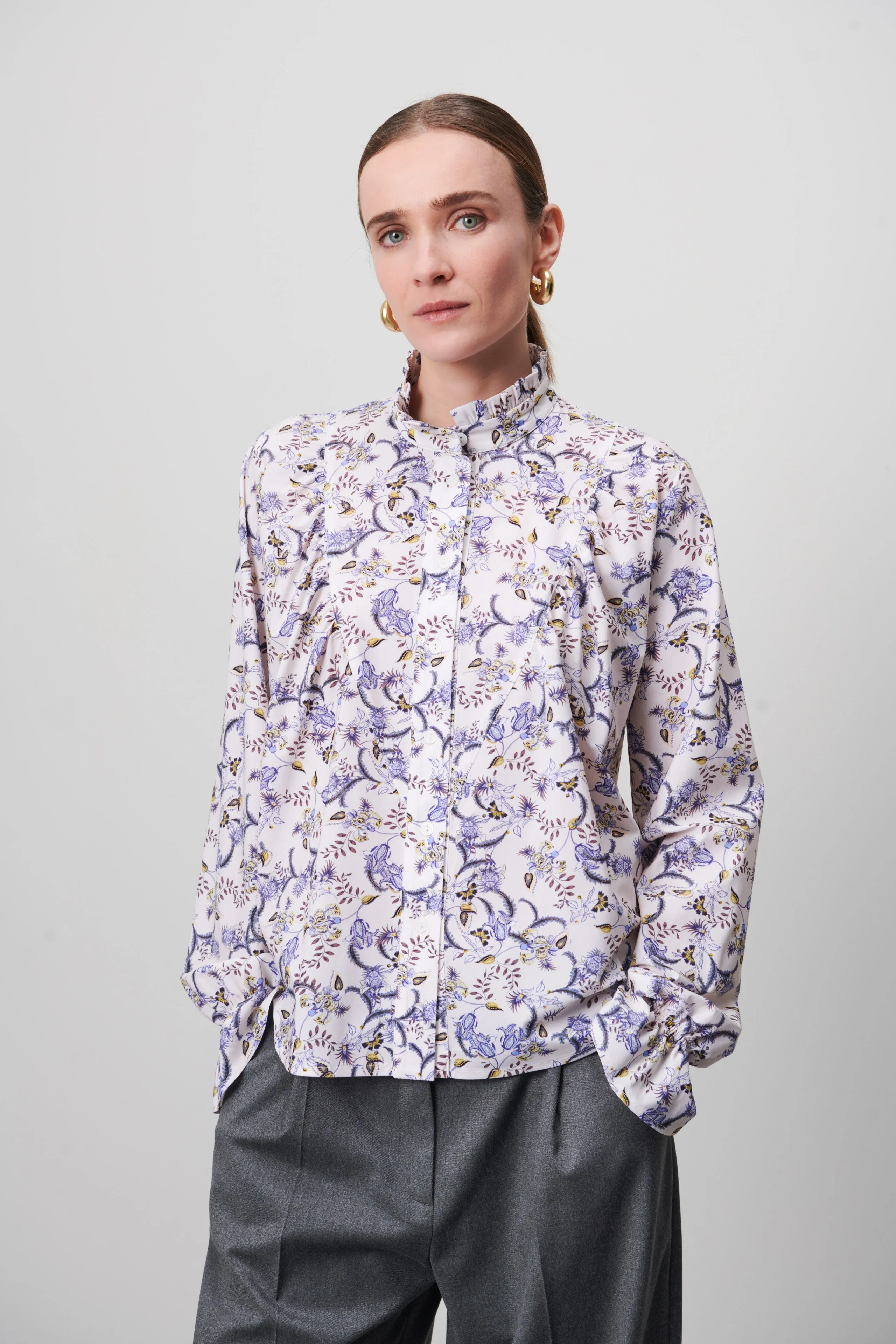 Roberta Blouse Technical Jersey | Ecru