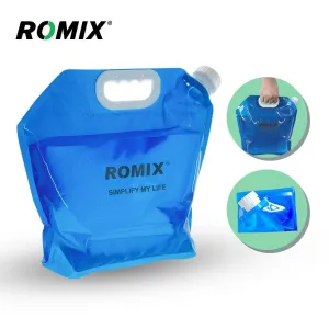 Romix RH46 Blue Environmentally Outdoor Travel Folding Large Water Bag - Transparent Foldable Drinking Containers Tank