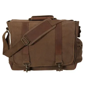 Rothco Vintage Canvas Pathfinder Laptop Bag With Leather Accents