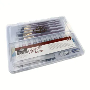 Royal Large Clear Case Art Sets - Watercolour