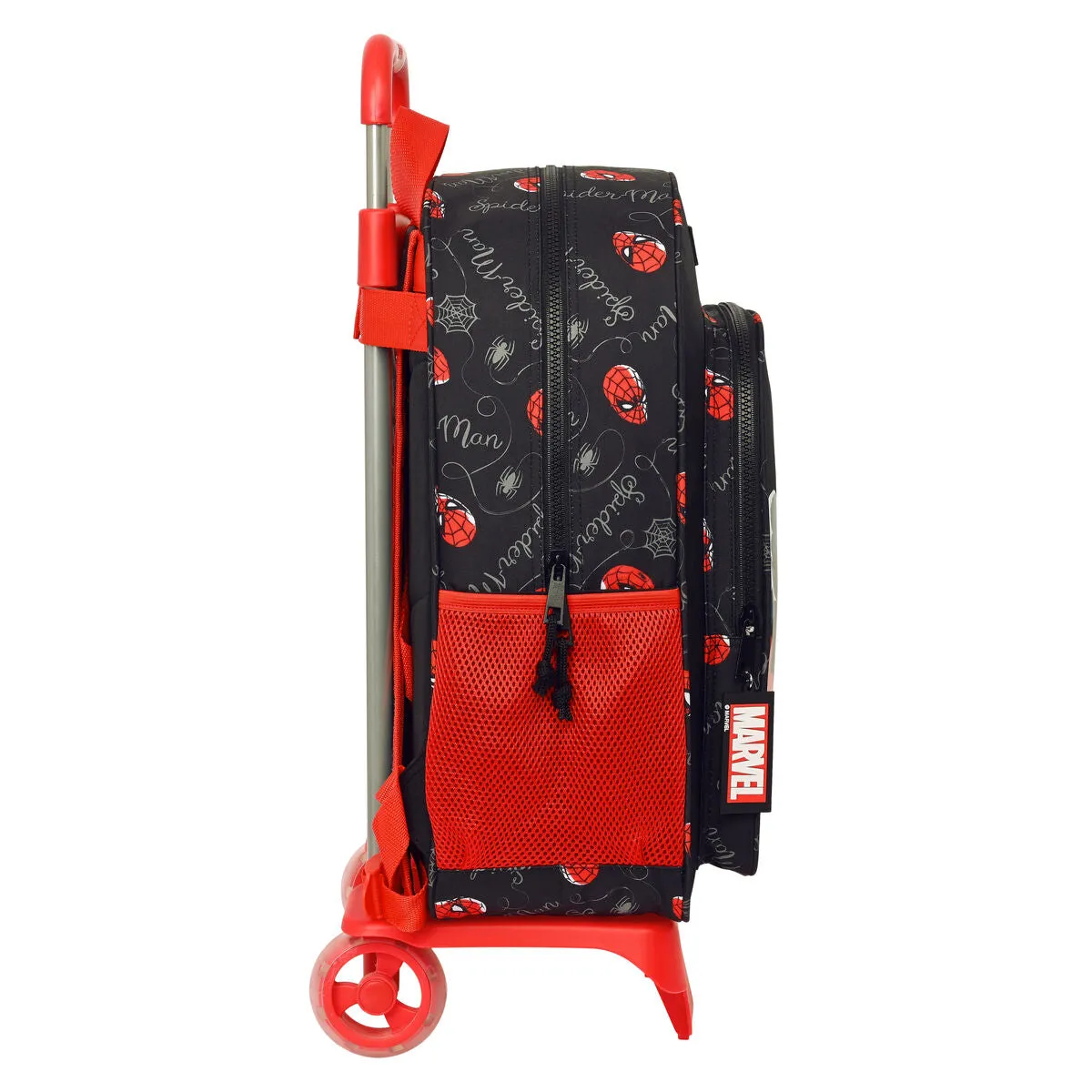 School Rucksack with Wheels Spider-Man Hero Black 33 x 42 x 14 cm