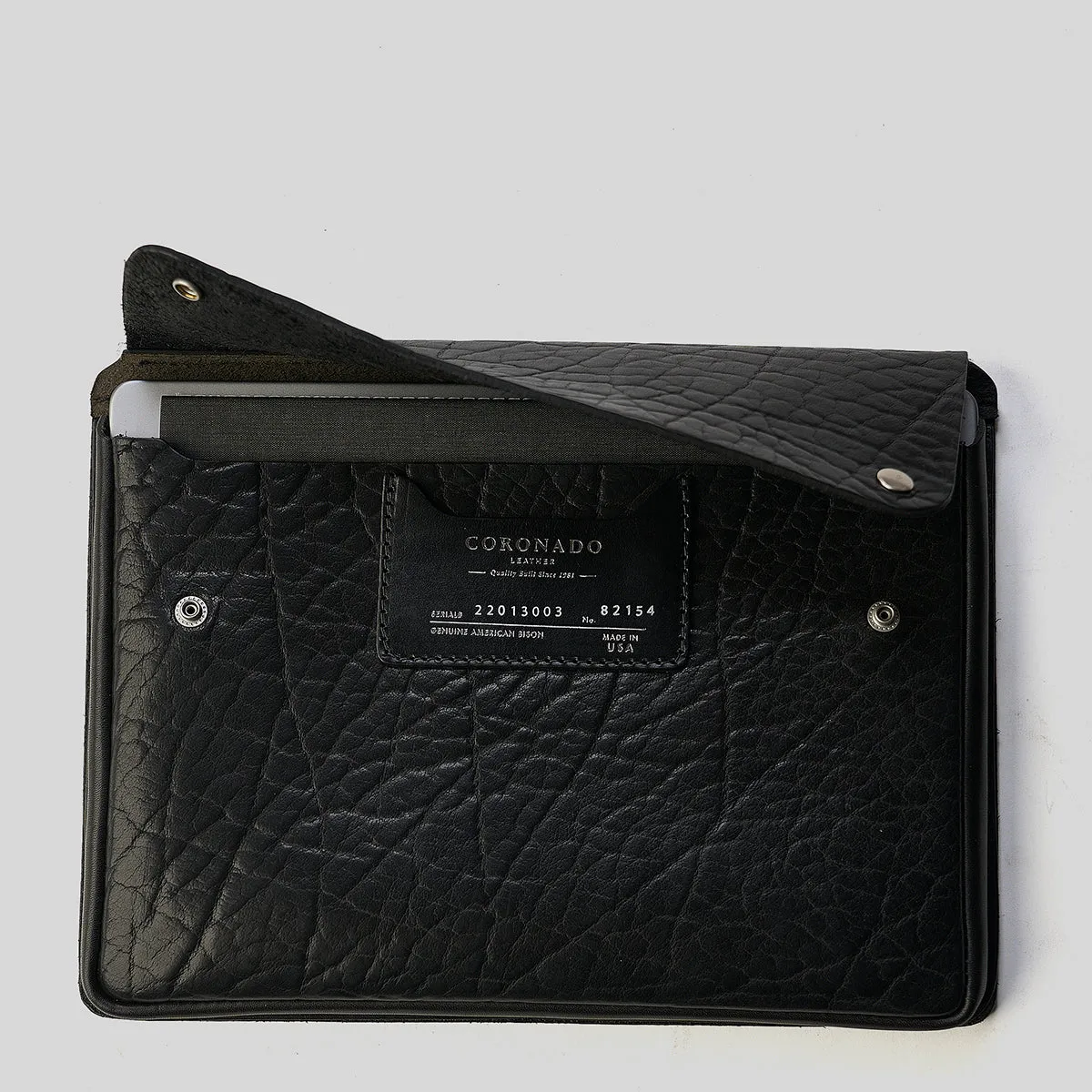 Shrunken Bison & Horween® Hard Cases | Black