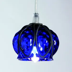 Small Cobalt Blue Murano Glass 'Baloton' Ceiling Pendant