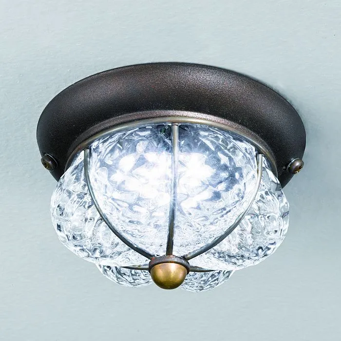 Small Venetian Crystal Led Ceiling Light Fitting