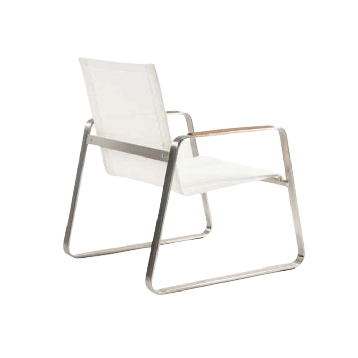 Summer Stainless Steel Batyline Lounge Chair