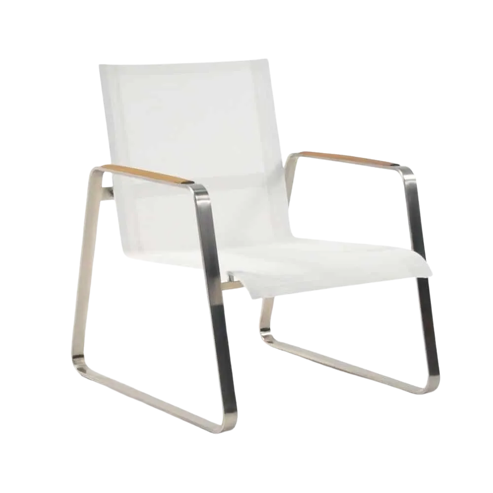 Summer Stainless Steel Batyline Lounge Chair