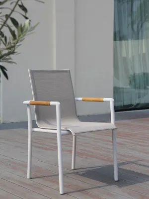 Tamarama Carver Chair | White Aluminium