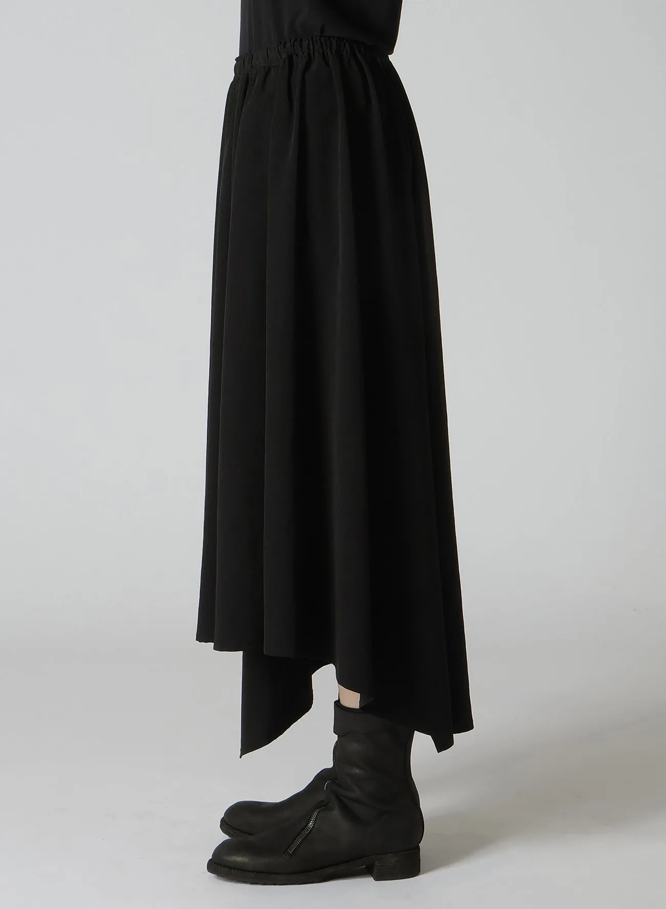 TA/PE CREPE DE CHINE WIDE GATHERED SKIRT