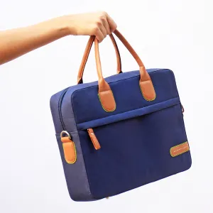 The Everyday All Purpose Messenger Bag Navy - Authentic Vegan