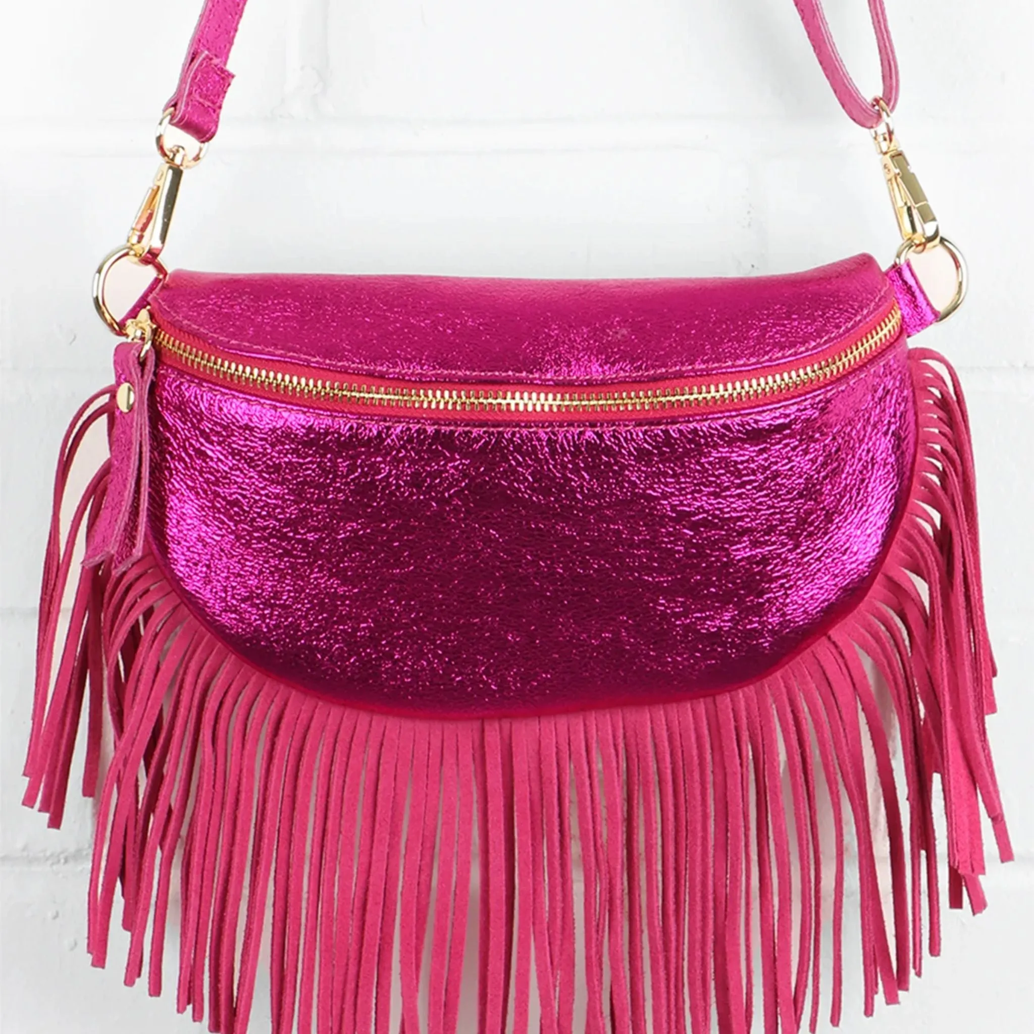 The Fringed Leather Bumbag