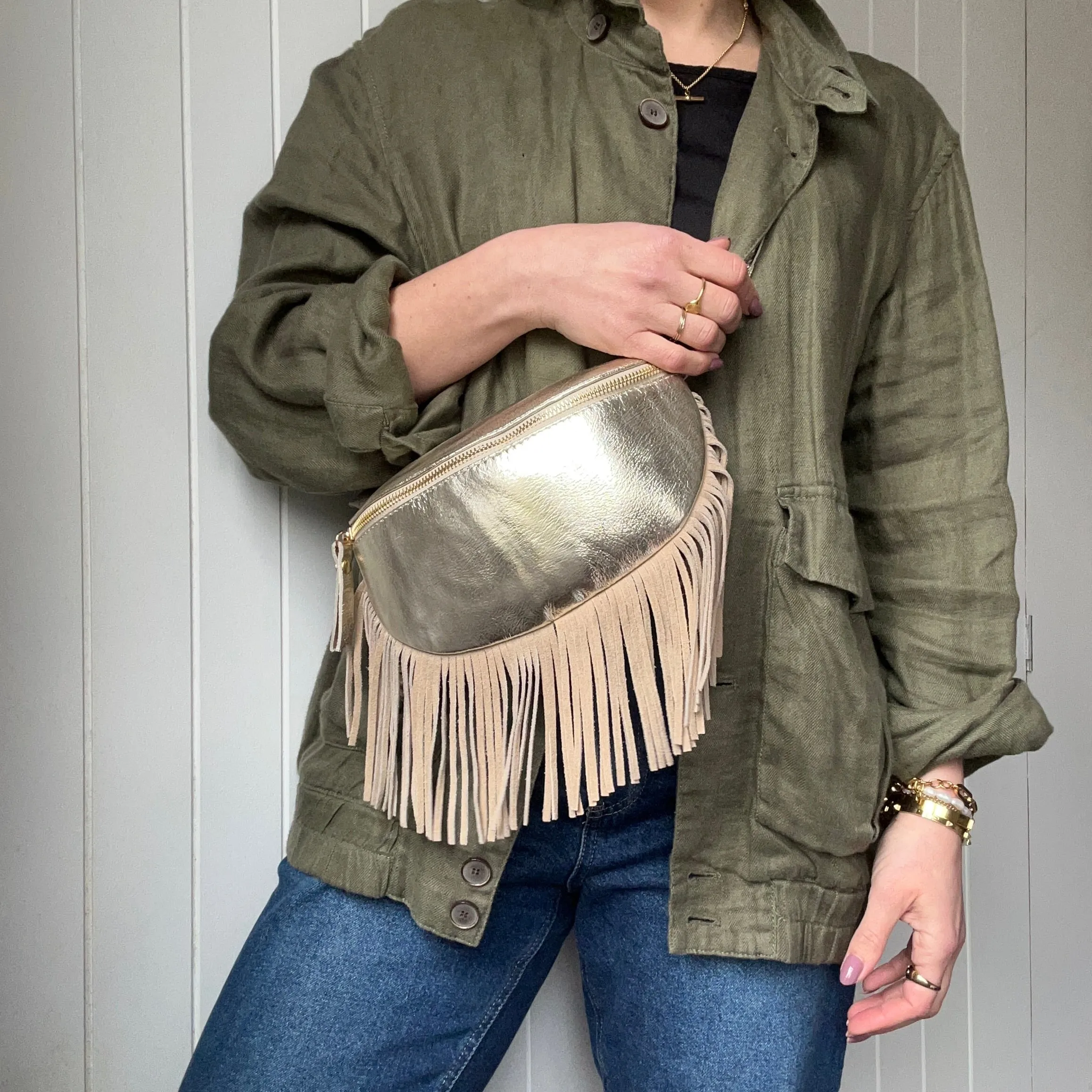 The Fringed Leather Bumbag