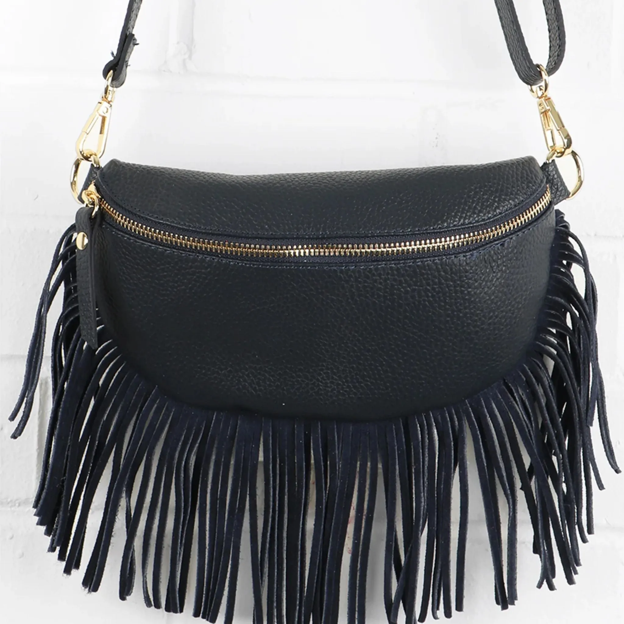 The Fringed Leather Bumbag