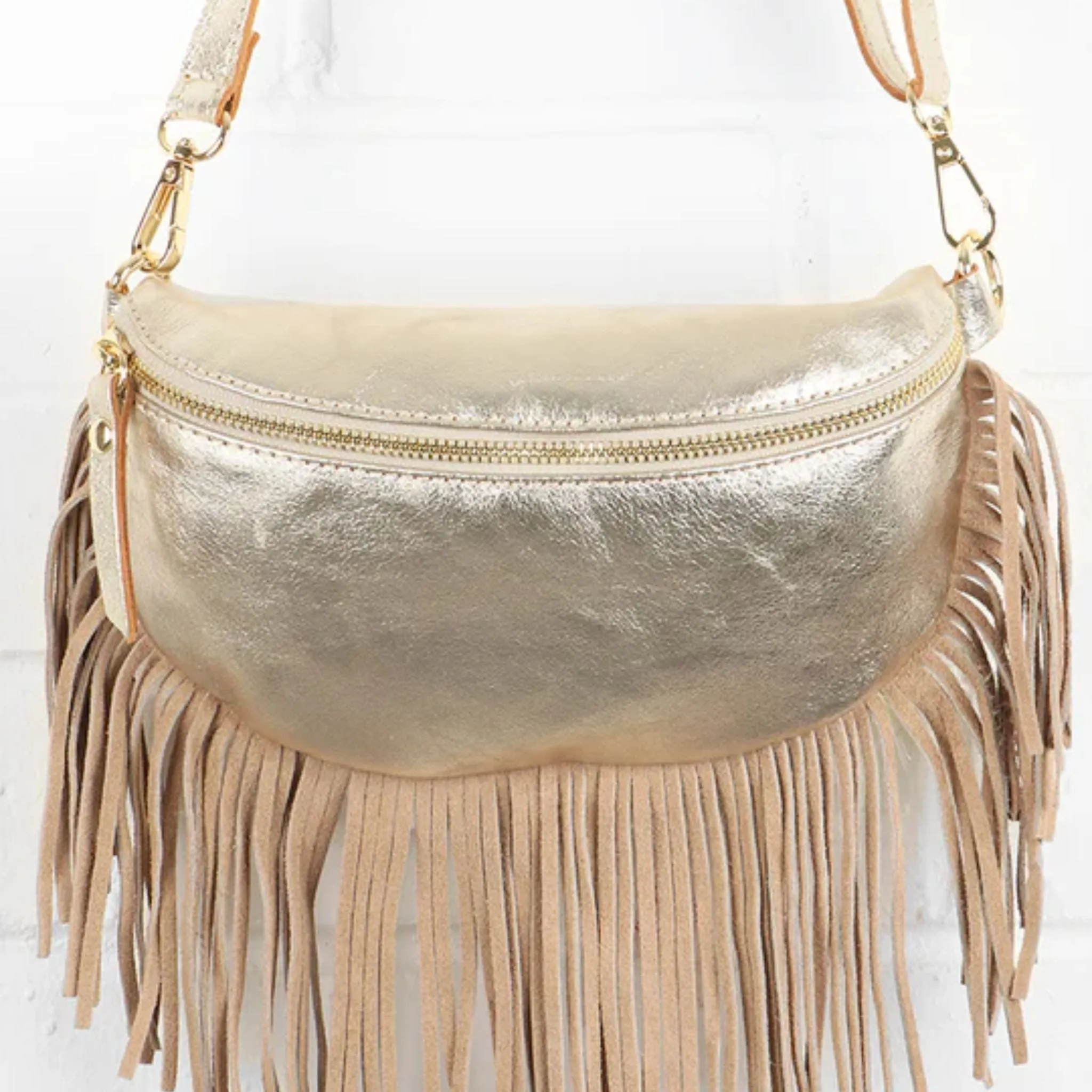 The Fringed Leather Bumbag