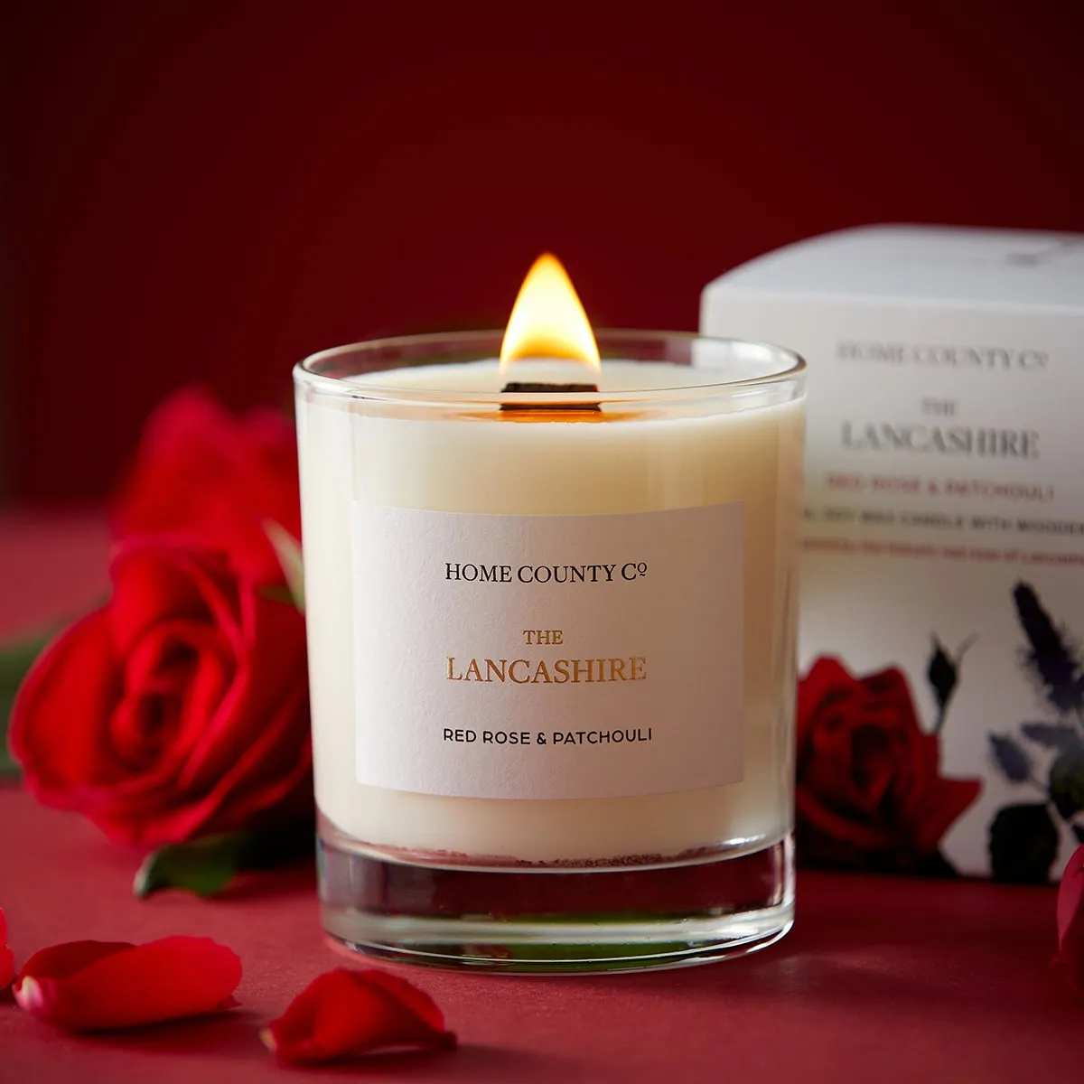 The Lancashire - Red Rose and Patchouli Candle