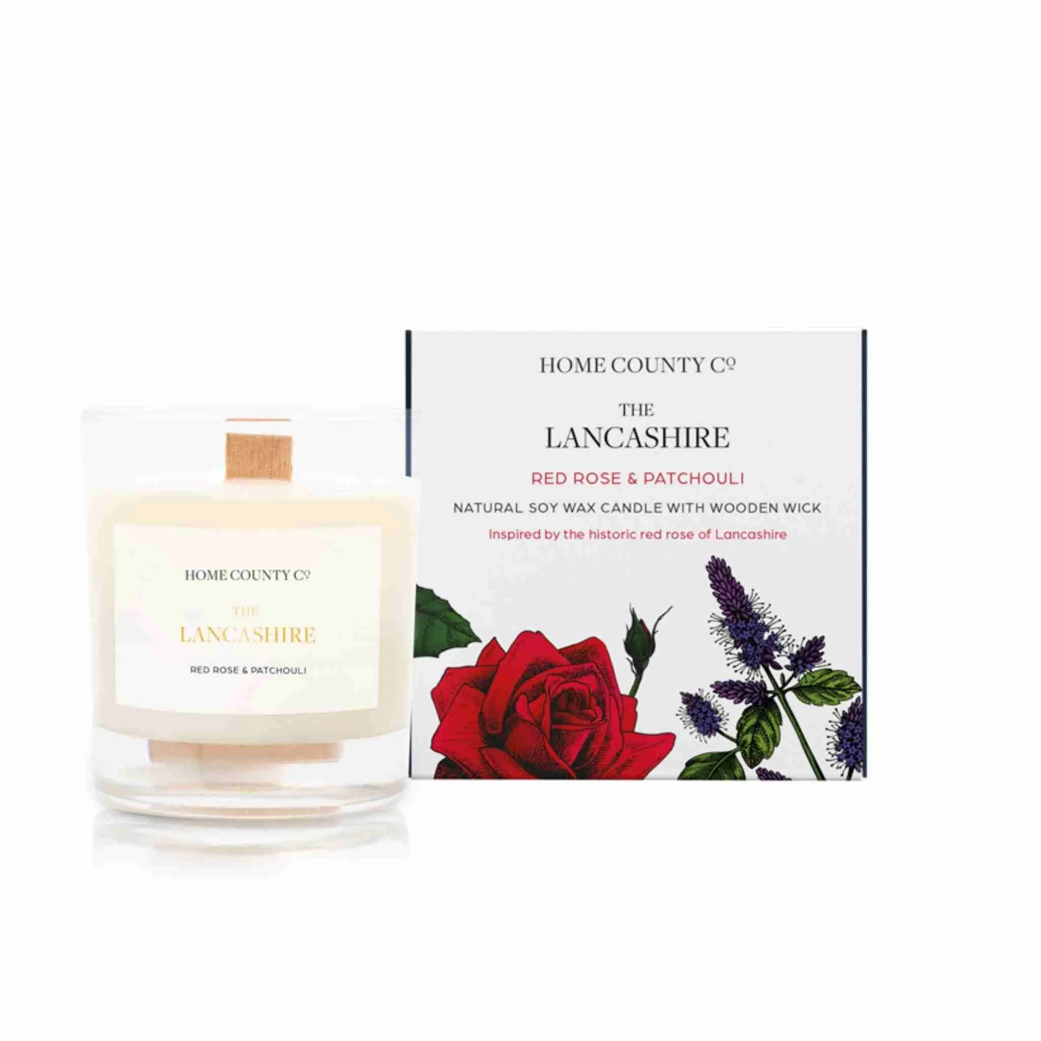 The Lancashire - Red Rose and Patchouli Candle