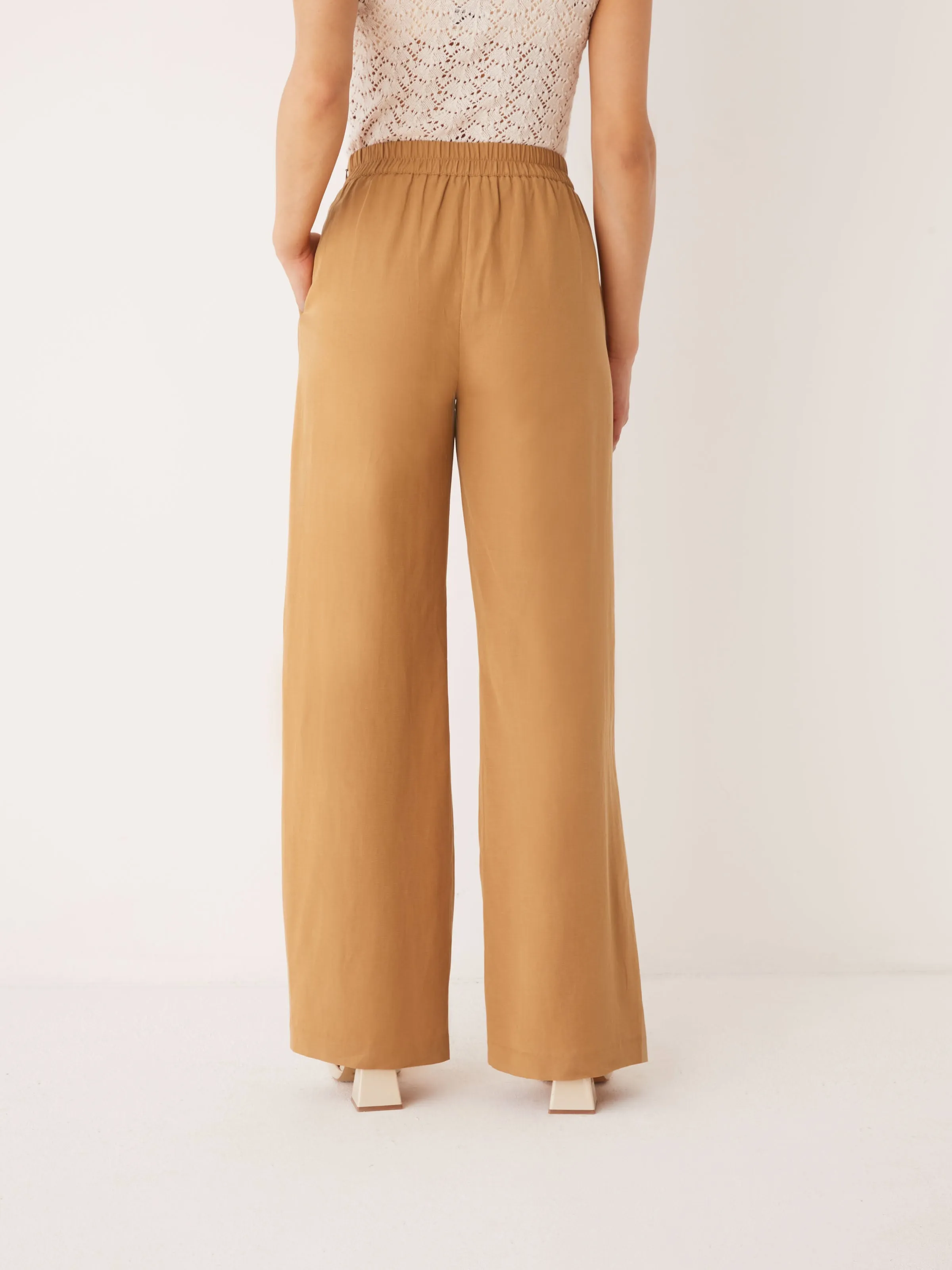 The Sally Wide Leg Fluid Pant in Ginger