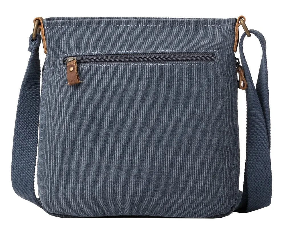 Troop London Classic Zip Top Shoulder Bag - Blue