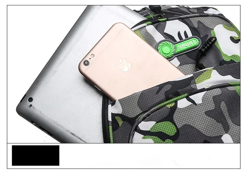 Unisex Camouflage Travel Backpack