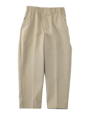 Unisex Khaki Pull-on Pants