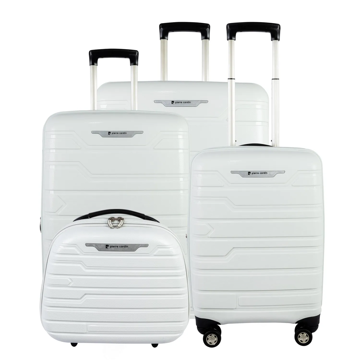 Wels Hardcase Trolley Set of 4- White PC86307