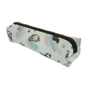 White Cat Yoga Pencil Case