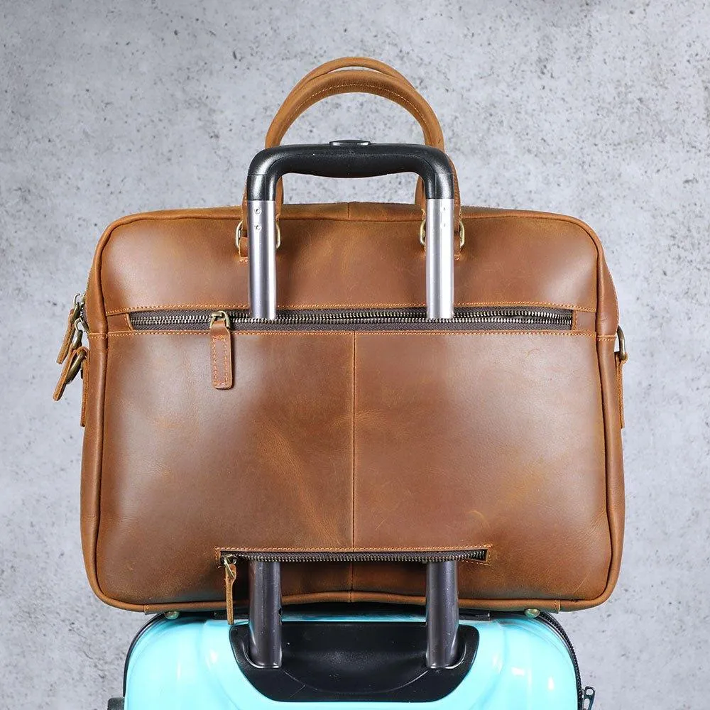 Woosir Business Leather Briefcase for Men