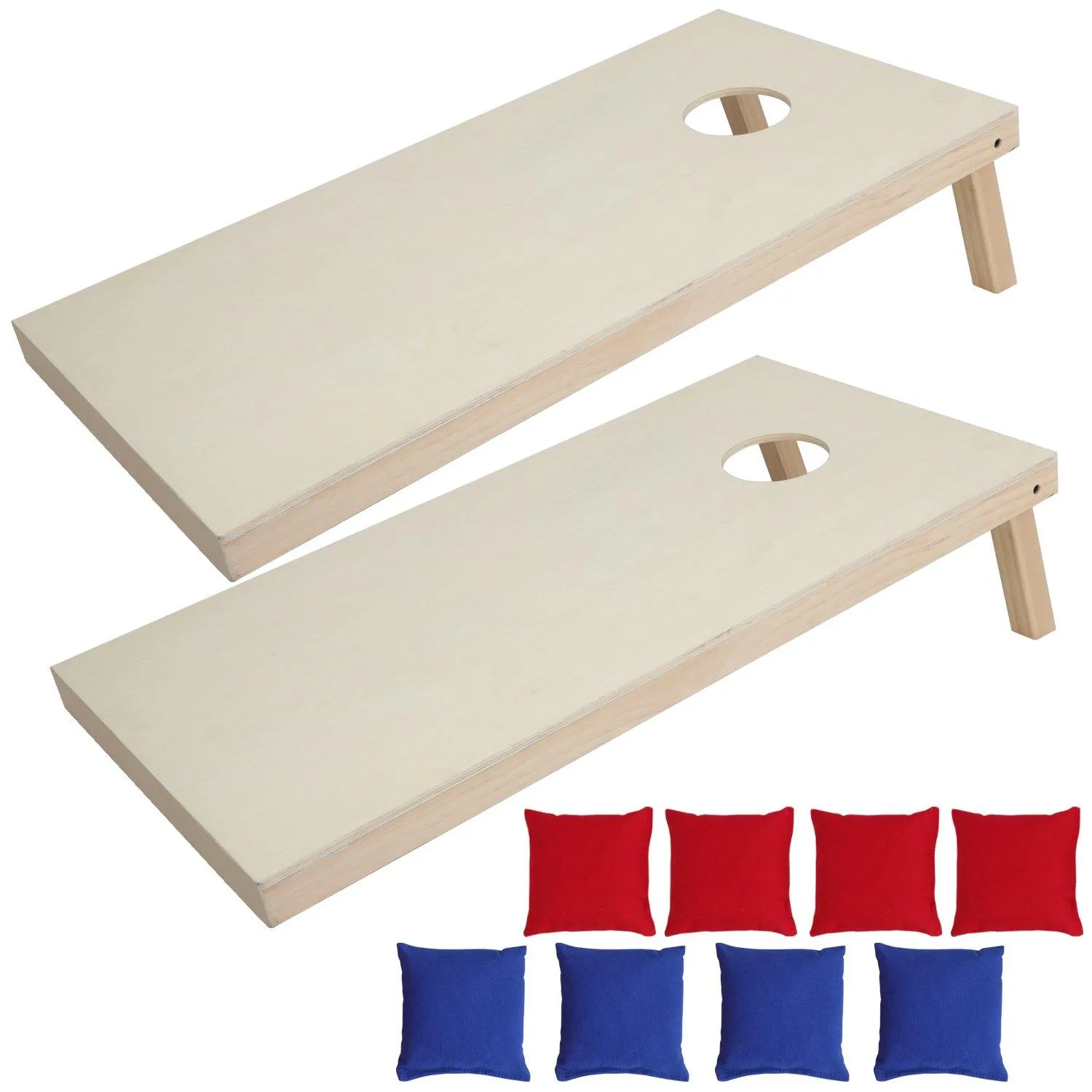 ZENY™ 3’x2' Solid Wood Cornhole Bean Bag Toss Game Set